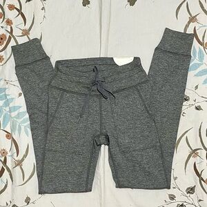 NWT Aerie Warmup Drawcord Legging Speckled Light Grey ☕️